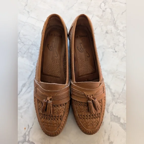Giorgio Brutini Brown Tassel Loafers, 9 - Picture 1 of 5